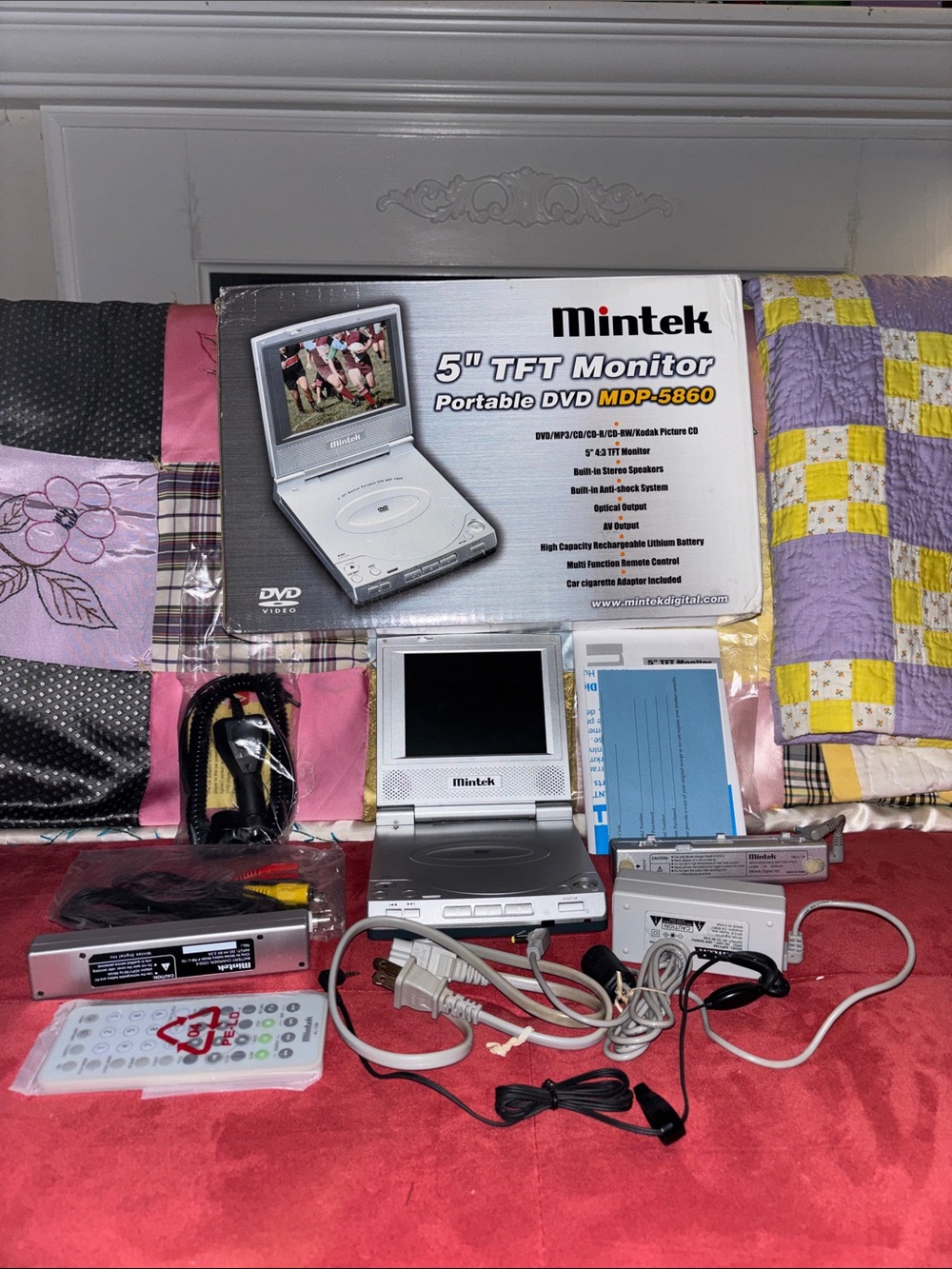 New Mintek MDP -5860 5” TFT Monitor Display Dolby Digital Portable DVD Player!